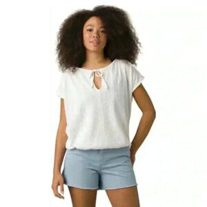 Prana Women's Sleeveless Blouse White Size S
